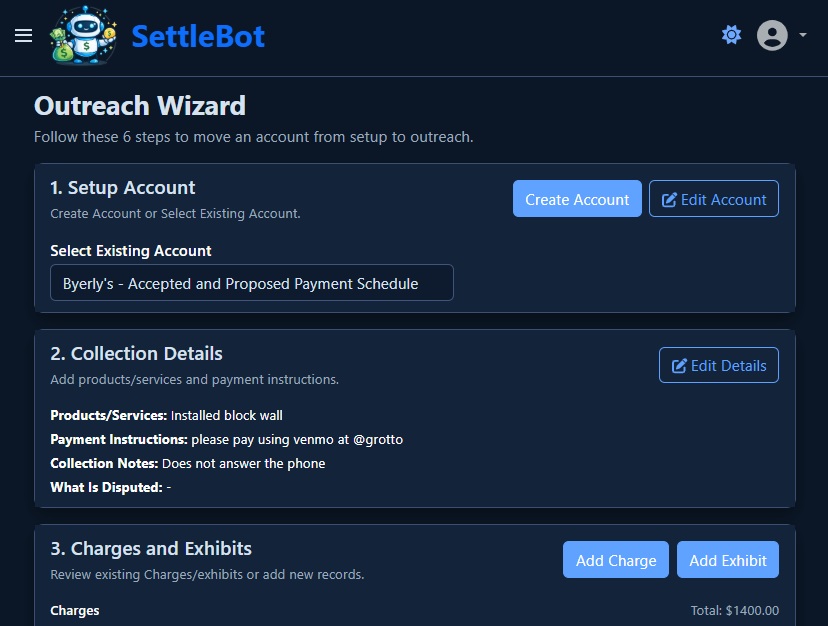SettleBot Screenshot